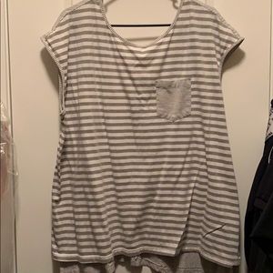 Grey striped tank top